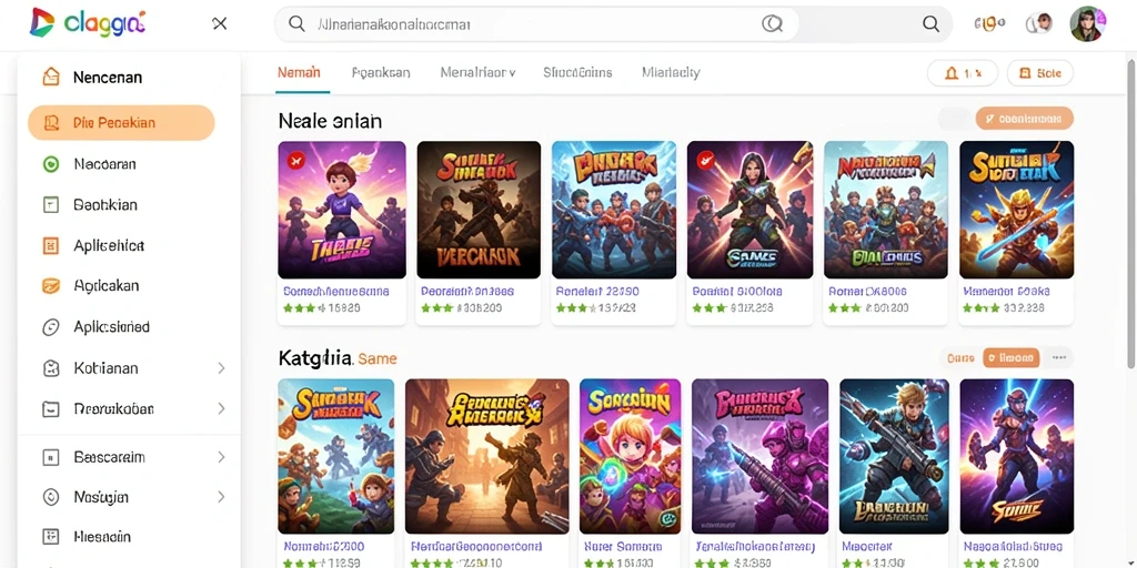 Tampilan utama permainan LUCKYDF yang menarik.