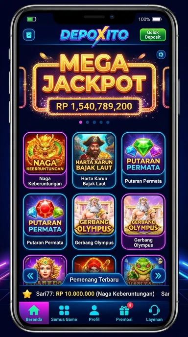 Cuplikan layar menu unduhan depoxito untuk perangkat Android